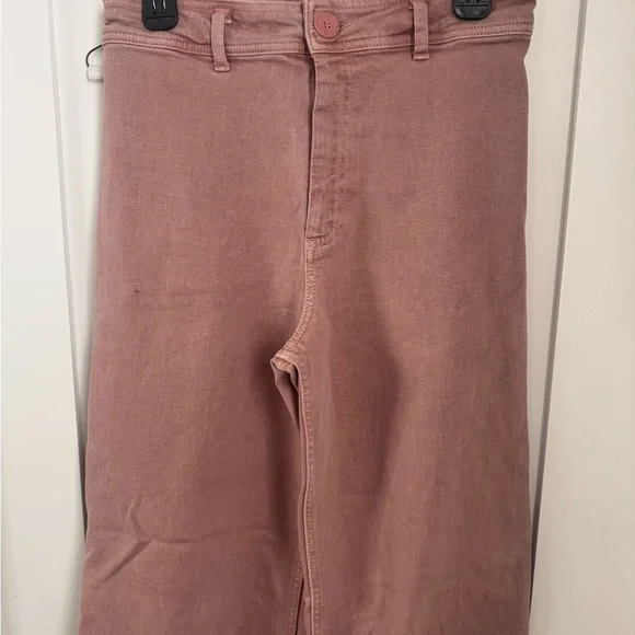 Zara Marine Straight Stylish Pink/Rose Wide-Leg Pants - Picture 1 of 5